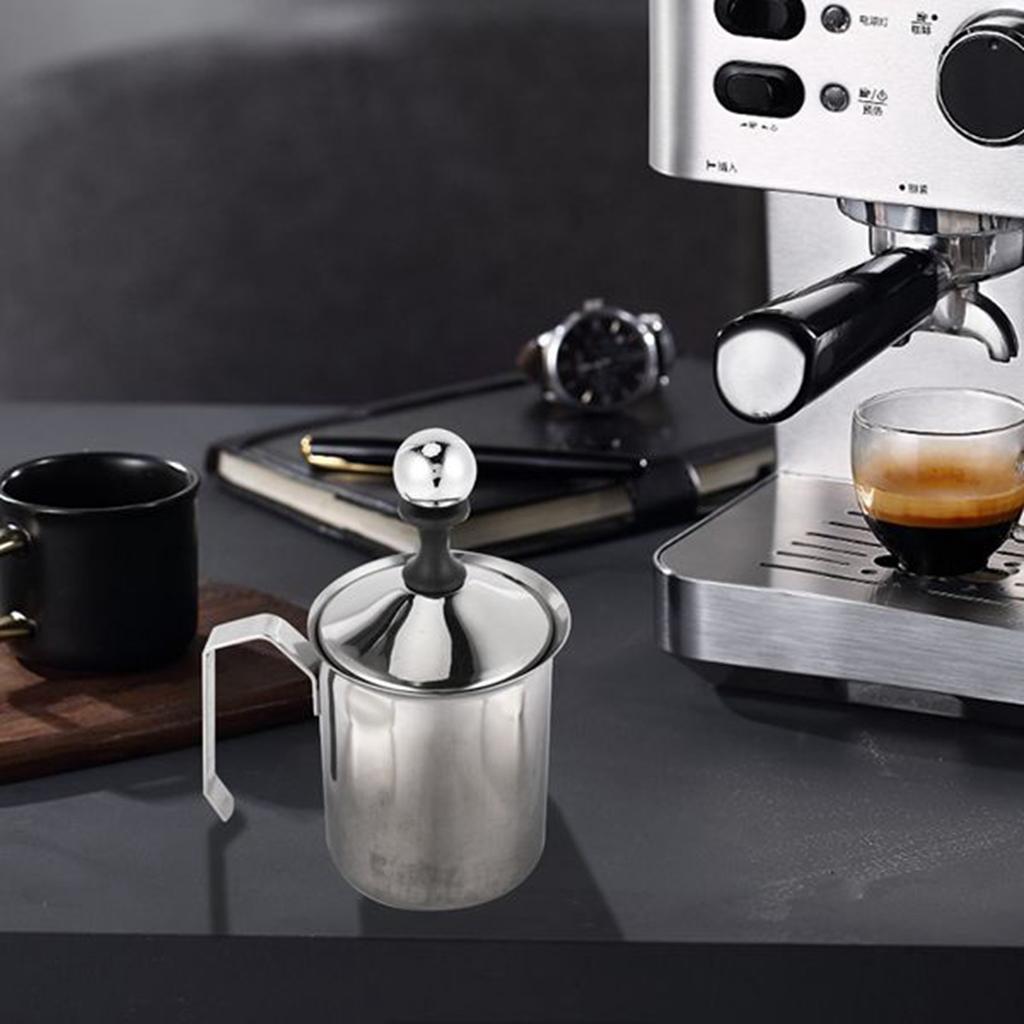 Manual Milk French Press Coffee Maker Stainless Steel Hand Pump Milk Foamer Handheld Milk Jug