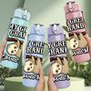 1PC Grandma Bear Cute Quote Print 750ml Color Plastic Sports Water Bottle Leakproof Flip Straw Lid Suitable for Sports Office Home Use
