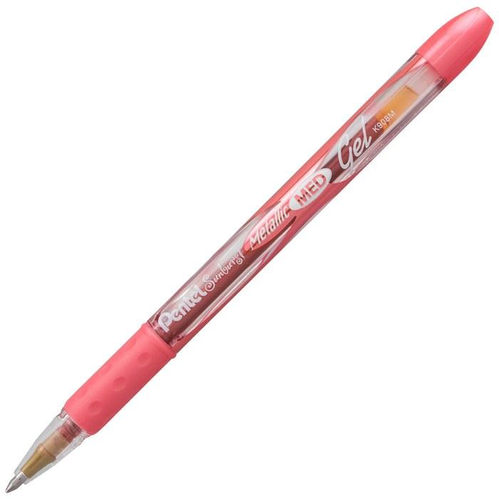 Pentel Sunburst Metallic Gel Pen, M Line, Permanent, Assorted Ink, 5 Count (K908MBP5 M1)