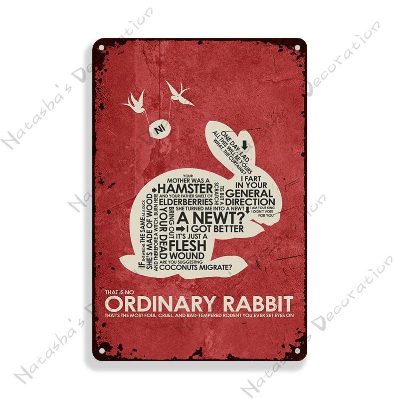 1975 British Comedy Film Monty Python and the Holy Grail Metal Tin Sign Retro Metal Signs Wall Plate Home Bar Club Metal Plaque