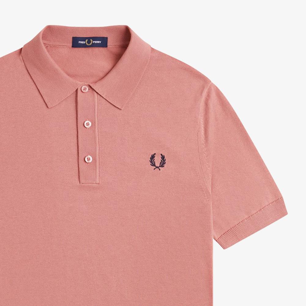 Fred Perry [Sharp] Short Sleeve Cotton Knit Shirt - Putty Pink Afpm2519725-X90