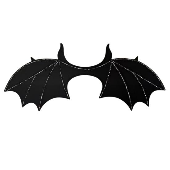 Gothic Bat Wing Unisex Strap-On Witch Dress Up Wing Halloween Party Bat Devil Wing for Cosplay Costume Accessories