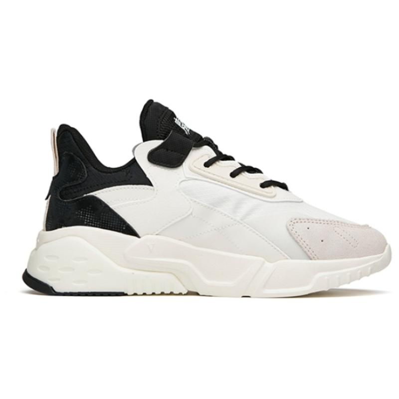 Anta Rubik's Cube Anti-Slip Wear-Resistant Low-Top Chunky Sneakers Women's White Gray Black Sneakers