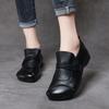 Leather Comfortable Soft-soled Mom Shoes Women's Shoes Single Shoes Middle-aged Leather Shoes Flat-soled Grandma Shoes