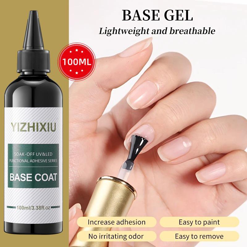 Functional Gel Nail Polish Set: Strengthening Base Coat, Balancing Matte Sealer, Marbling Liquid