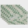 2/4/6pcs Minimally Designed Floral Kitchen Decorative Placemat Made Of Polyester Linen And Anti Slip Dining Table Mat