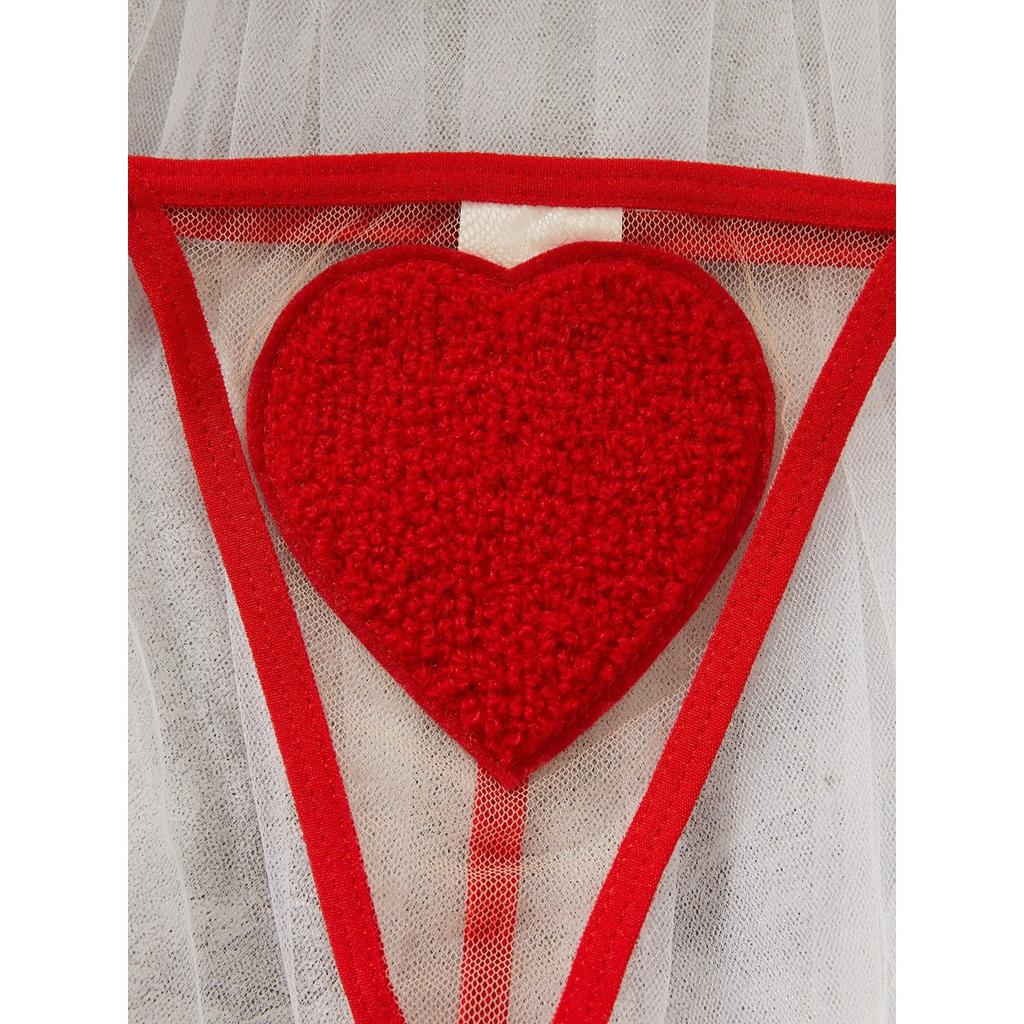 New Valentine's Day Multi-color Erotic Underwear Sexy Mesh Perspective Love Suspender Temptation Thong