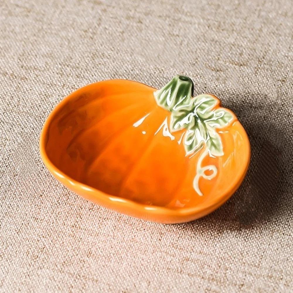 Deep Plates Dinner Plates Halloween Theme Soup Bowls Ceramic Pumpkin Bowl Holiday Decoration