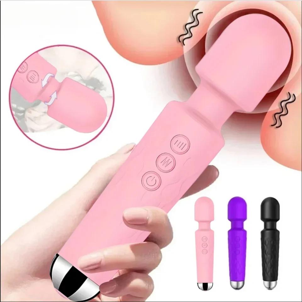 Female 20 Speeds Magic-Wand G Spot Clitoris Stimulator Powerful High Frequency Anal Vibrators Women Masturbation Adult Sex Toys