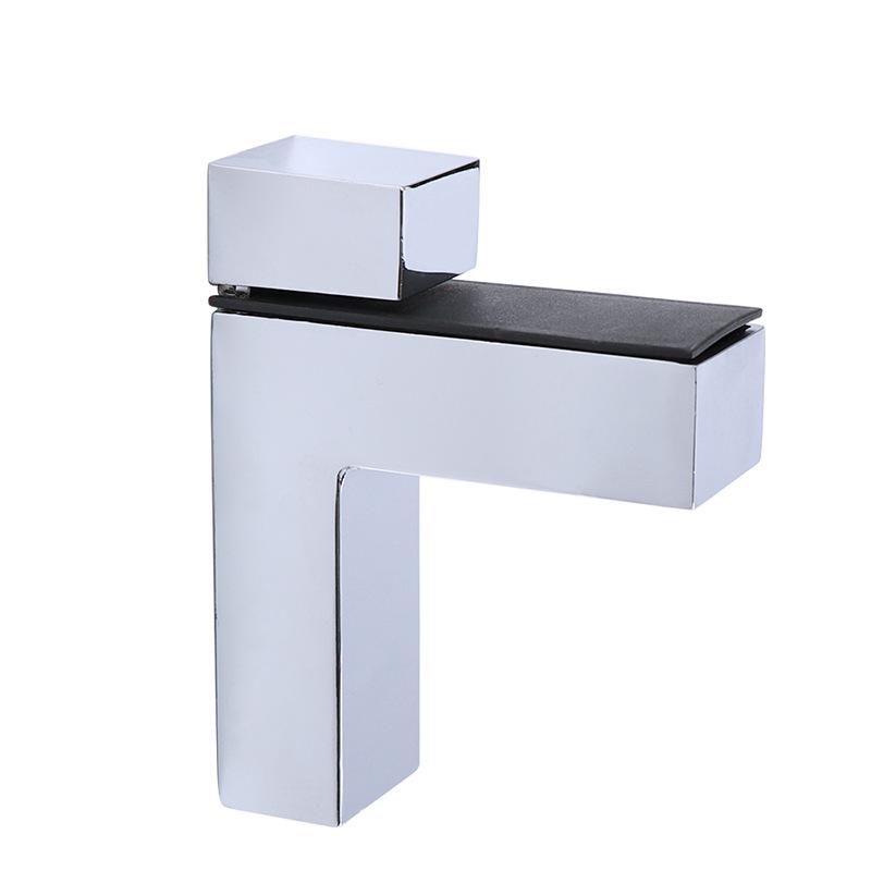 Zinc Alloy F-Shaped Glass Clip: Bathroom/Kitchen Shelf Support Bracket