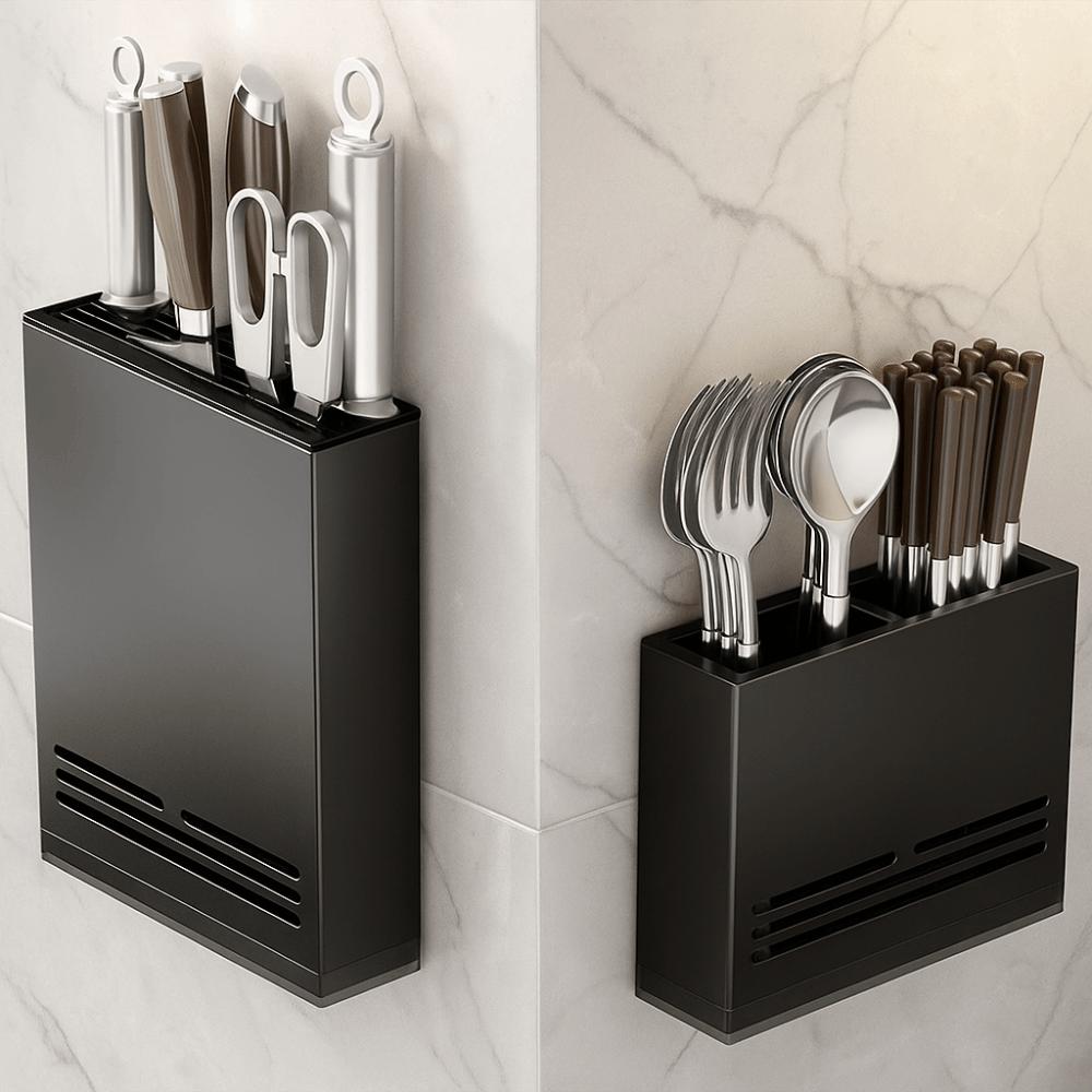 Wall Mounted Cutter Holder Rust-proof Chopstick Holder  Tableware Organization