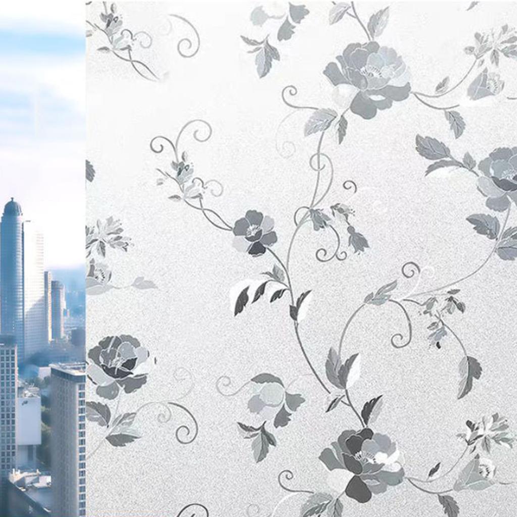 20x100cm Statische Milchglasfolie Sichtschutzaufkleber für Badezimmer Opak Transluzent Lichtregulierung Selbstklebende Glasabdeckung