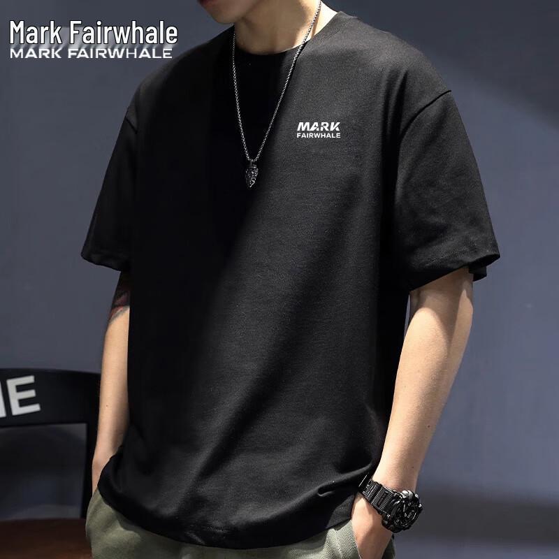 MARK FAIRWHALE Men s Heavy Cotton Crew Neck T-Shirt M чёрный