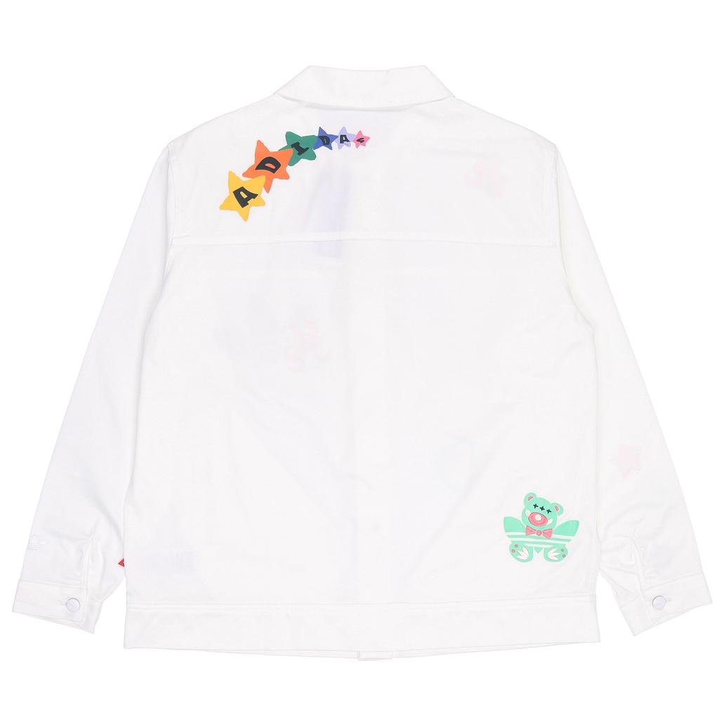 adidas Originals SS22 Logo Cartoon Print Long Sleeve Sports Jacket Unisex Outerwear White HP0116