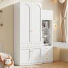 Wardrobe Set, 2-door Wardrobe + Display Cabinet, Bedroom Furniture Set, Bedroom Storage Furniture, White Furniture Set,80×50×200 Cm,50×40×180 Cm