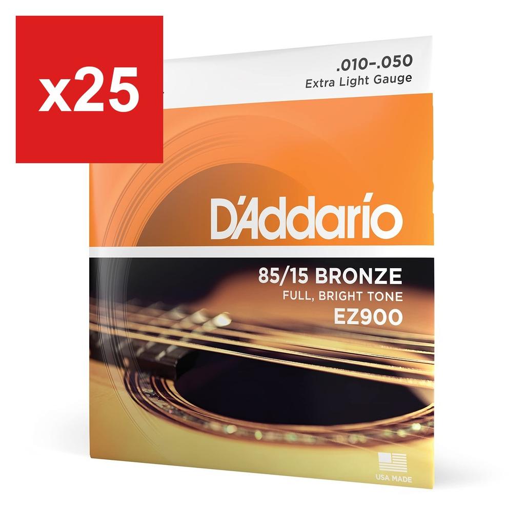 Струны для акустической гитары D'Addario EZ900 85/15 Американская бронза Extra Light .010-.050