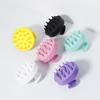 Brosse de massage du cuir chevelu en silicone, shampoing, masseur de cheveux, tête, corps, cuir chevelu, peigne, poignée magique, brosse de massage spa