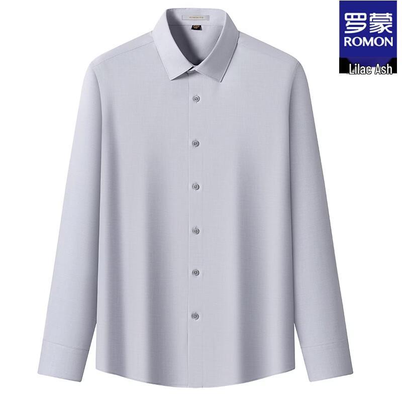 ROMON Men's Non-Iron Long Sleeve Business Casual Shirt
