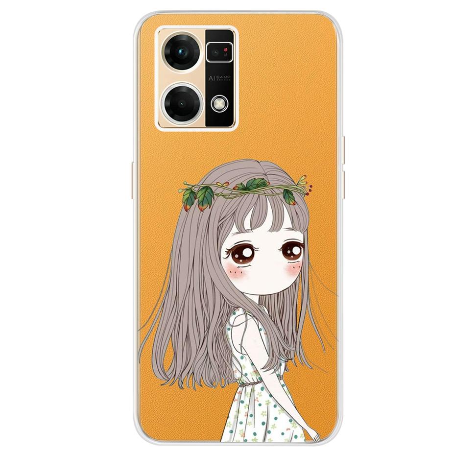 For Oppo F21 Pro 4G Case Oppo Reno7 CPH2363 Colorful Painted Cover Soft Silicone Case For Oppo Reno7 Reno 7 F21 Pro Fundas Coque