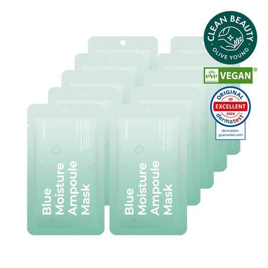 

8-layer hyaluronic acid/deep moisturizing Freemay Blue Moisture Ampoule Mask (10 sheets)