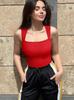 European And American Goods Station Women'S Clothing U-Neck Sleeveless Vest Tight-Fitting