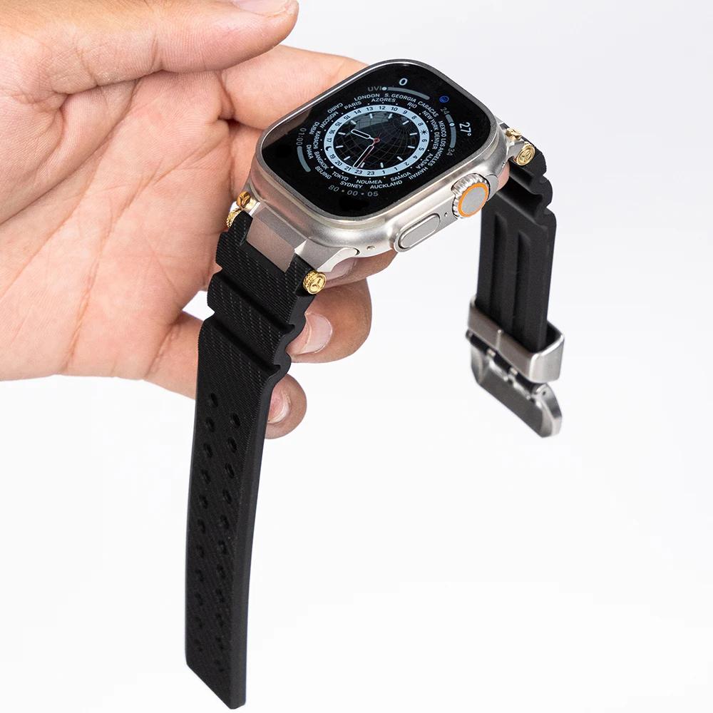 Silicone Sports Strap For Apple Watch Ultra 2/3 49mm Series 11 46mm 10 9 8 7 45mm Rubber Band for IWatch 6 5 4 Se 44mm 42mm Bracelet