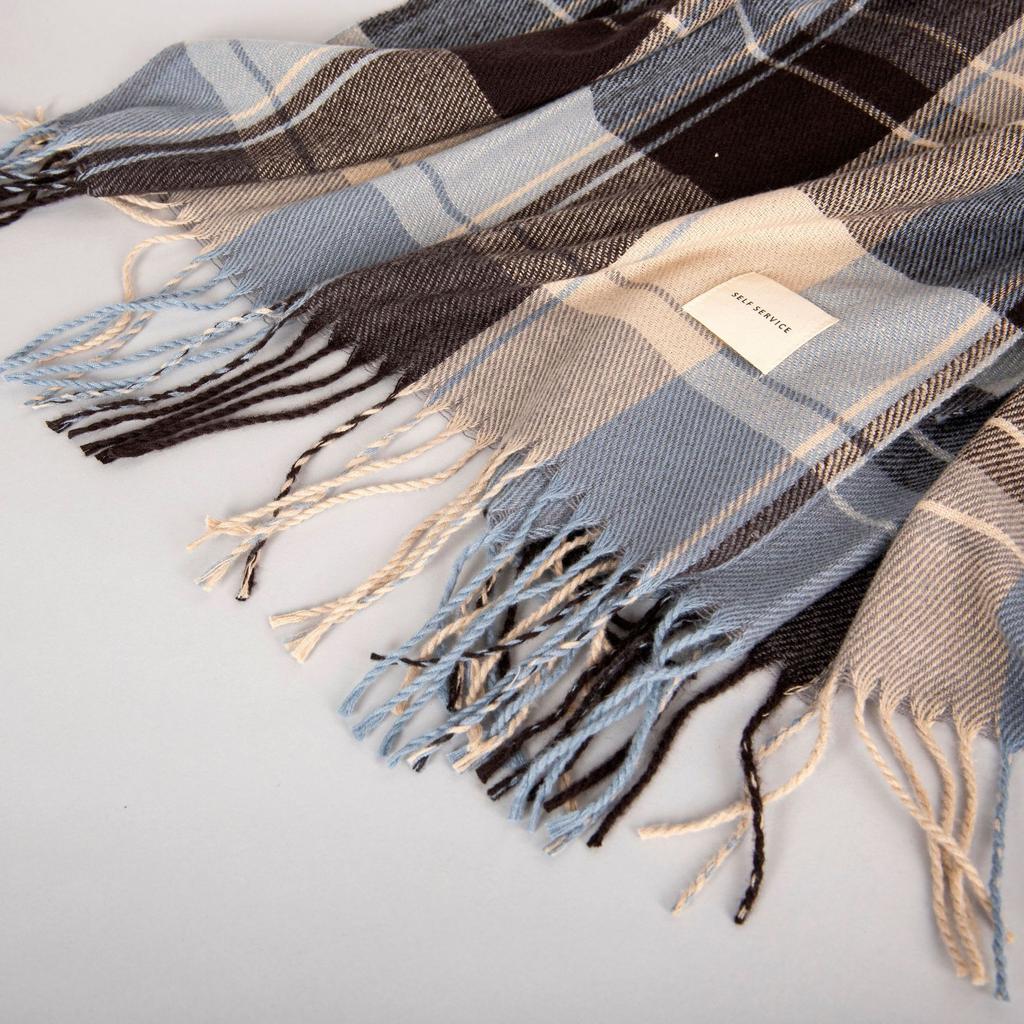 Plaid scarf girl cute autumn and winter imitation cashmere shawl warm scarf versatile fresh scarf woman