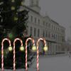 Christmas Candy Cane Lights Solar Powered Christmas Decorations Stake Lights 1 To 8 LED Stake Lights Floor Lamp With Star