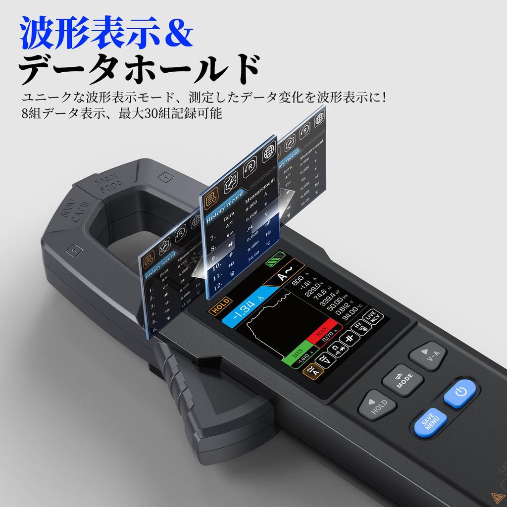 FNIRSI Clamp Meter Current Voltage 10000 Counts True RMS Value NCV LIVE Measurement Voltage Tester Resistance Capacitance Diode Continuity Frequency