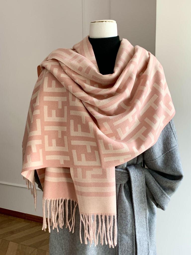 Women's Double-Sided Faux Cashmere Tassel Shawl - Warm, Thick High-End Autumn & Winter Scarf