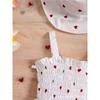 0-3 Years Old Girl Fashion Princess Dress Summer Children's Cute Heart-shaped Print Dress With Hat