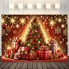 Christmas Party Decor Banner Background Christmas Tree Gift Family Party Birthday Photography Decoration Background Cloth