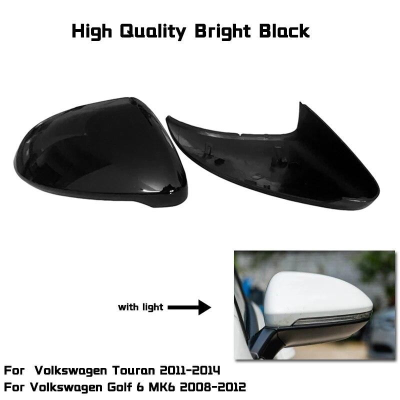 Side Mirror Cover Caps for Volkswagen Golf 6 GTI 7 MK7 R for MK6 Scirocco (Carbon Look) Passat B7 B8 Polo 6R 6C MK5 PLUS
