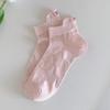 Female Summer Thin Style Bow Embroidery Pure Cotton Hollow Out Breathable White Socks