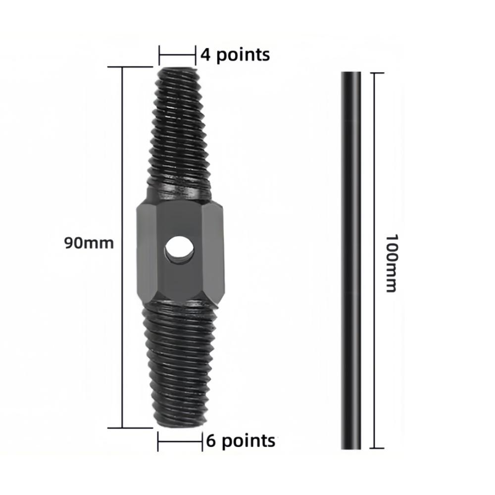 2 In 1 Broken Wire Water Pipe Bolt Removal Tool Water Pipe Break Extractor Kit for 1/2in / 3/4in Pipe Valve Faucet Break Bolt
