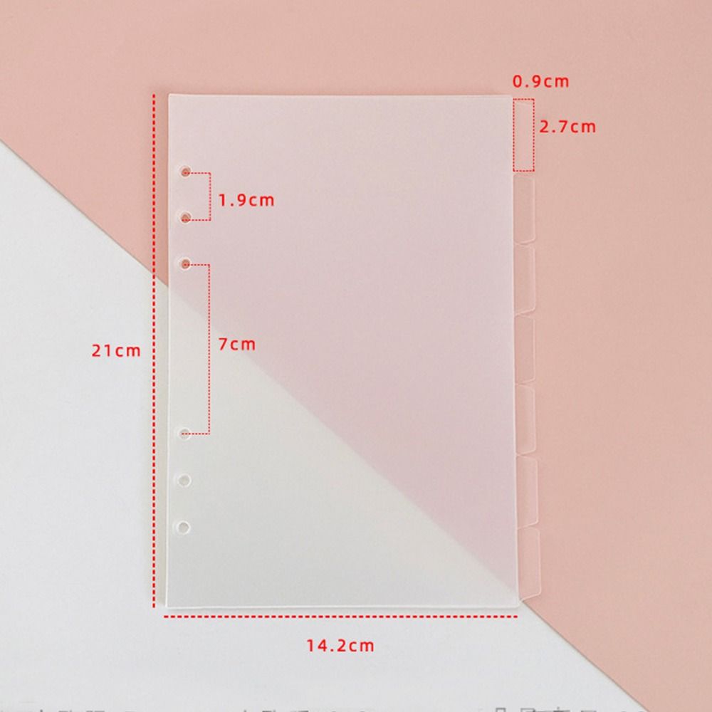 A5 A6 Page Classification Separator Page Notebook Loose-leaf Book Partition Accessories
