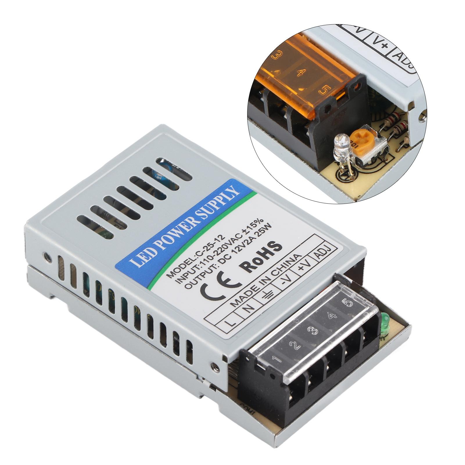 

25 Вт 12 В Професійний світлодіодний блок живлення Водонепроникний імпульсний блок живлення AC110220V