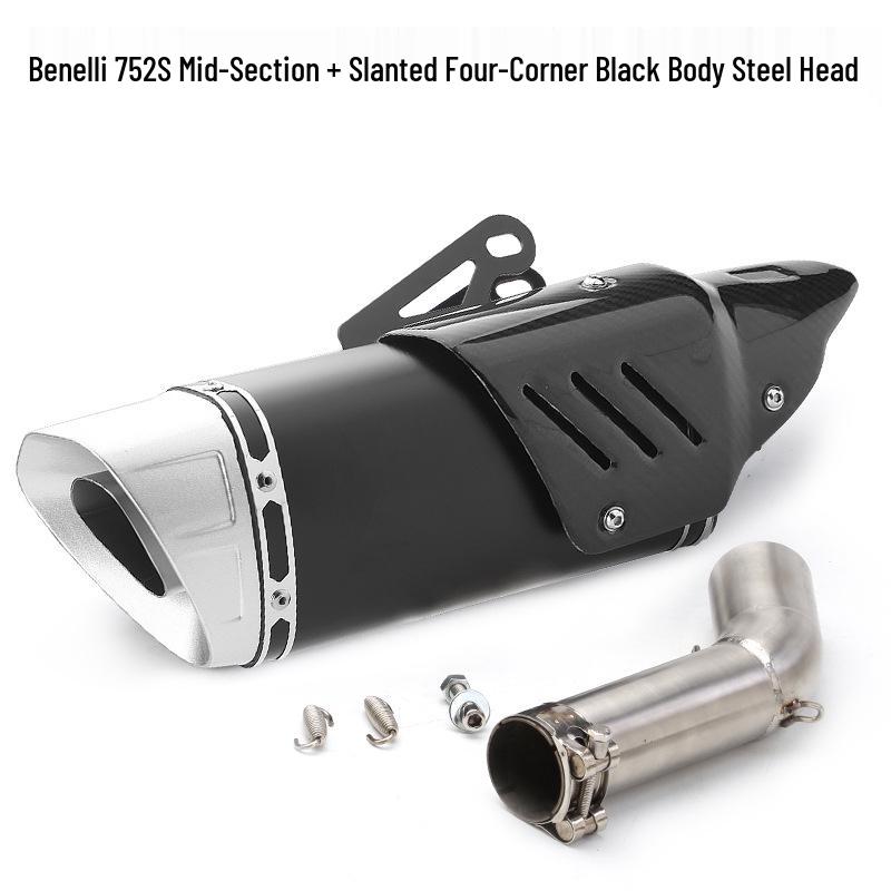 Benelli 752S Stainless Steel Mid Slant Scorpion Carbon Fiber Exhaust