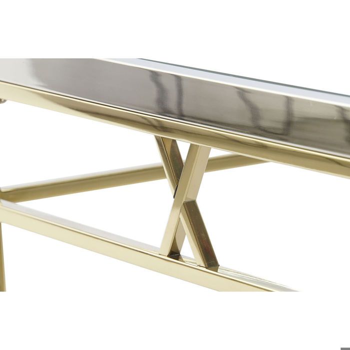 Table d'appoint - DKD HOME DECOR - Verre et Acier - Gris - 110x60x40 cm - Moderne