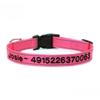 Pet Dog Embroidery Anti-lost Nylon Reflective Collar