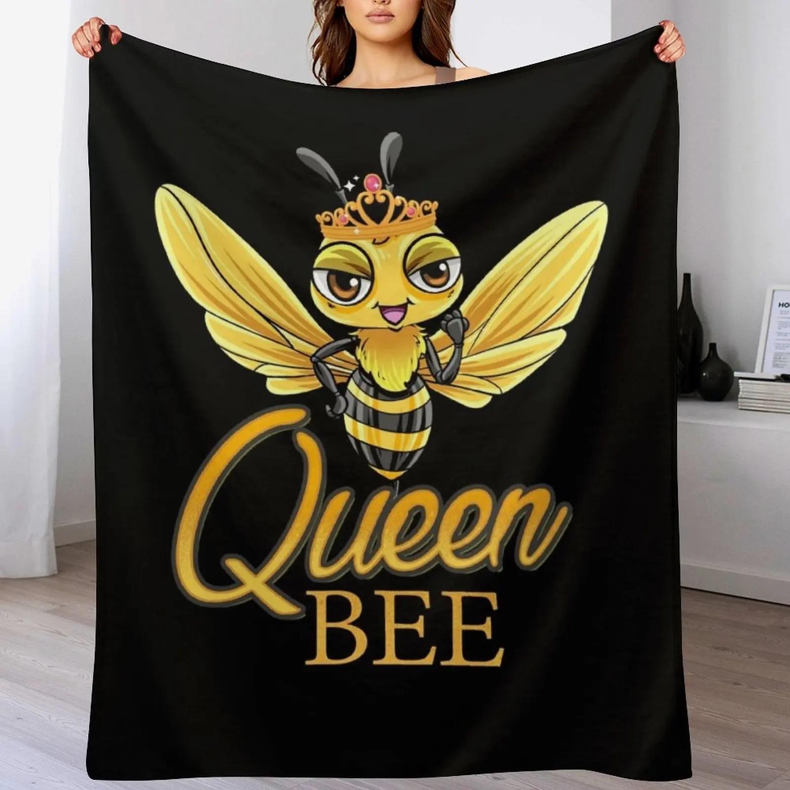 Queen Bee Throw Blanket Elegant Warm Throw Blanket for Hotel Home Size: 75*100cm, Weight: 230 GSM