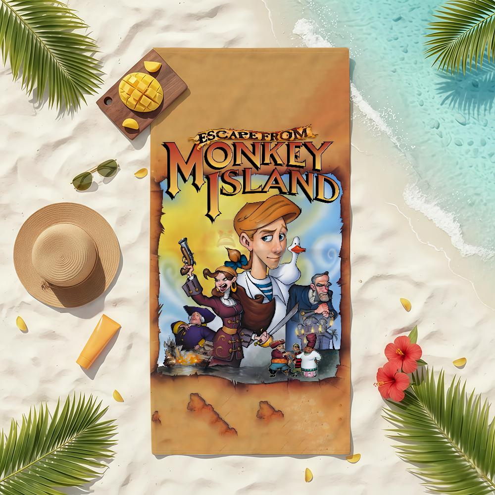 Hra Návrat k Monkey Island Ručník Měkký Bazén Dárek Na Cestování Posilovna Sprcha Kempování Rychleschnoucí Sportovní Plážové Ručníky