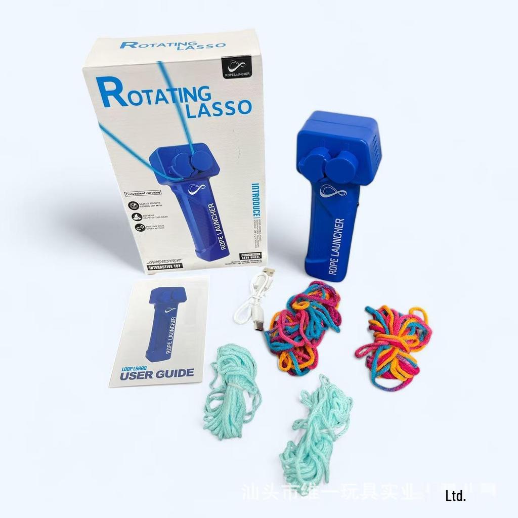 Luminous Rotating Rope Launcher: Decompression Propeller Toy
