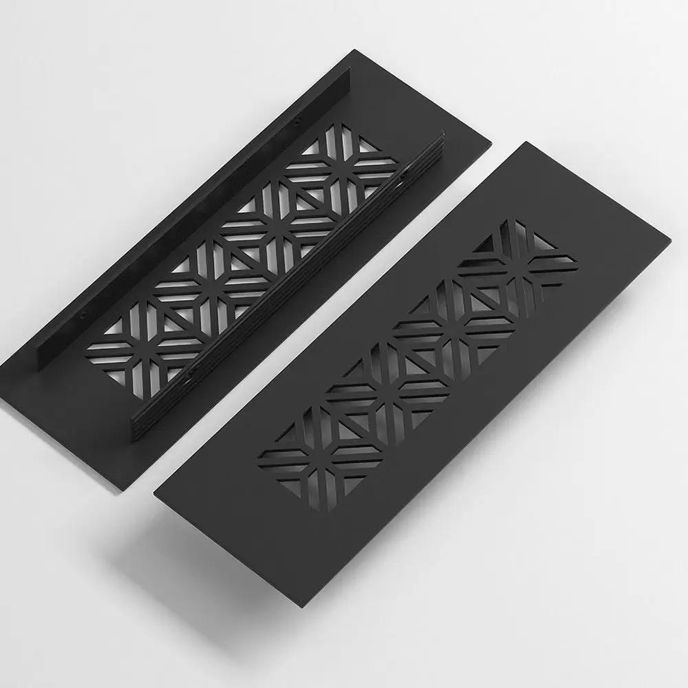 Aluminiumlegierung Lüftungsgitter Rechteckig Jalousie Lüftergitter Abdeckung Atmungsaktives Netz 50/80mm Breit Lüftungsloch Dekoration