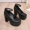 2026 Spring European & American High Chunky Heel Women's Platform Shoes - Waterproof Fashion Show & Banquet Style