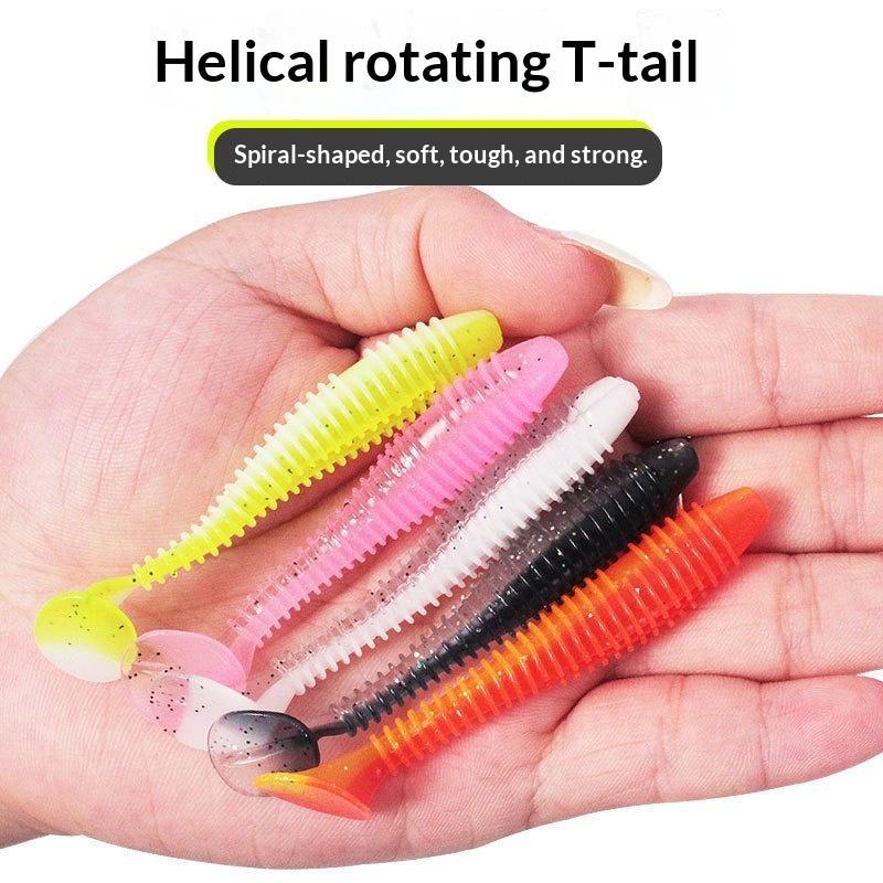 50Pcs Soft Lure Ribbed Shads Fishing Bait Worm Paddle Tail Wobbler Swimbait Fish For Predatory Fishing Perch Pike Zander