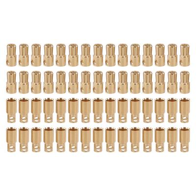 30Pairs Banana Connectors Plugs Sockets Male Female Gold Plated for Industrial DIY RC Battery