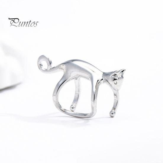 Cat Shape Ear Ornament 1 Pc Cute Cuff Earring for Women, Funny Kitten Lightweight Animal Cartilage Wrap Around Earring, Non Piercing Crawler