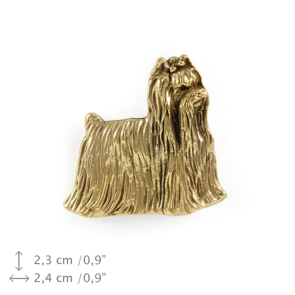Yorkshire Terrier, Yorkie - Dog brooch in decorative box, elegant gold-plated pin, Art-Dog brand jacket pin