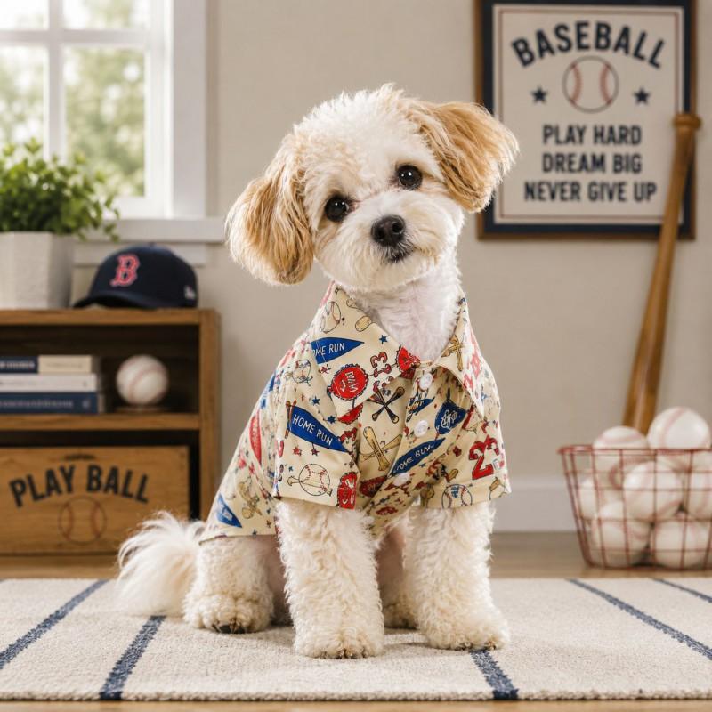 Lightweight Pet Shirt Dogs Cats - Hawaiian Print Cotton Tee XS To 4XL Breathable Casual Wear